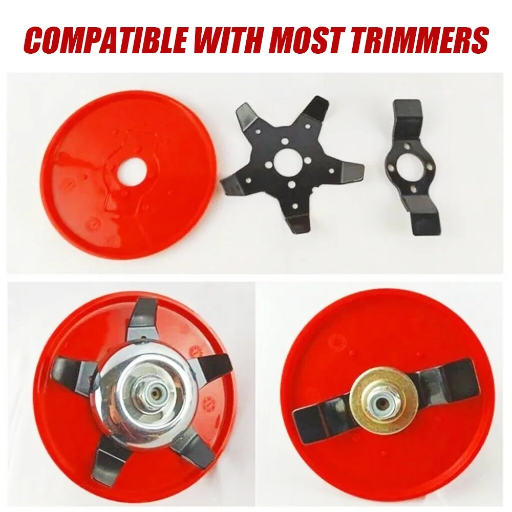 Universal Multi-functional Trimmer Head for Lawn Mower Garden Tool Parts Brush Weed Cutter Blades Steel Hedge Grass Trimmer Head
