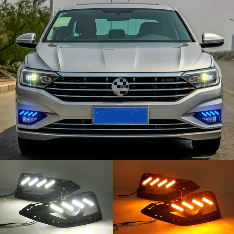 For Volkswagen VW Jetta Sagitar MK6 2019 driving LED DRL Daytime Running Light Daylight Fog lamp