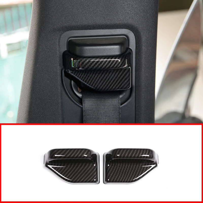 For Mercedes Benz B Class B200 CLA GLA Class W117 ABS Chrome/carbon fiber Car Safety Belt Decoration Cover Tirm Car Accessories