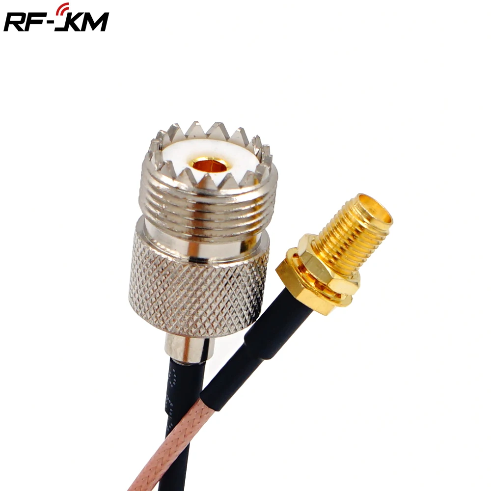 

UHF SO239 Female PL259 to SMA Female Plug Crimp Adapter RG316 Cable Jumper Pigtail