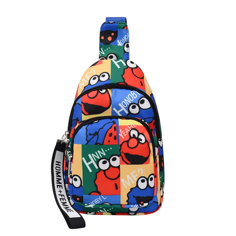 Kids Chest Bag Cute Girl Boy Fanny Cartoon Anime Print Chest Bag Children Belt Bag Money Pouch Baby Zipper Waist Pack Bum Bag