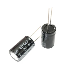 Condensador electrolítico de aluminio, 25v, 4700uf, 4700uf25v, 25v4700mf, 4700mf25v, 25v4700MFD, 4700MFD, 25wv, 25 voltios, 16x25mm