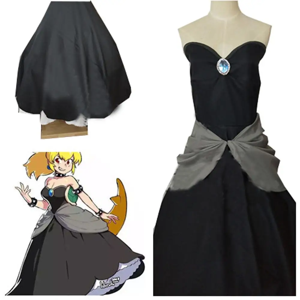 Bowsette cosplay dress Kuppa Hime Bowser Koopa Costume Princess bowser Dresses Christmas Halloween Carniva Super Dragon