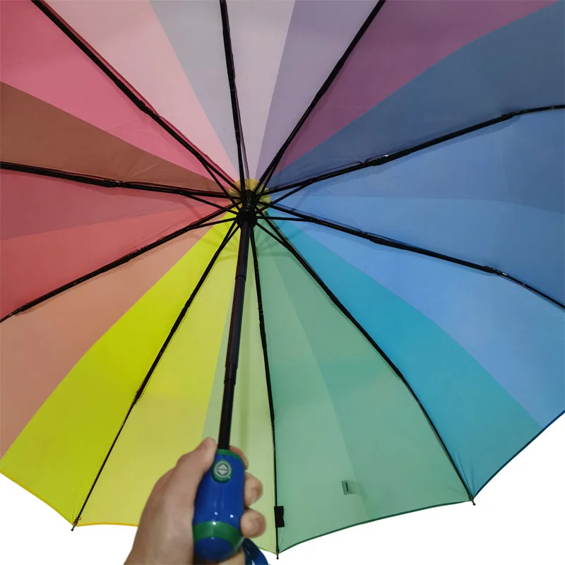 Зонт женский автомат Outdoor Rainbow Umbrella Rain Women 10k Big Umbrella Automatic Fashion Colorful Paraguas Зонтик женский