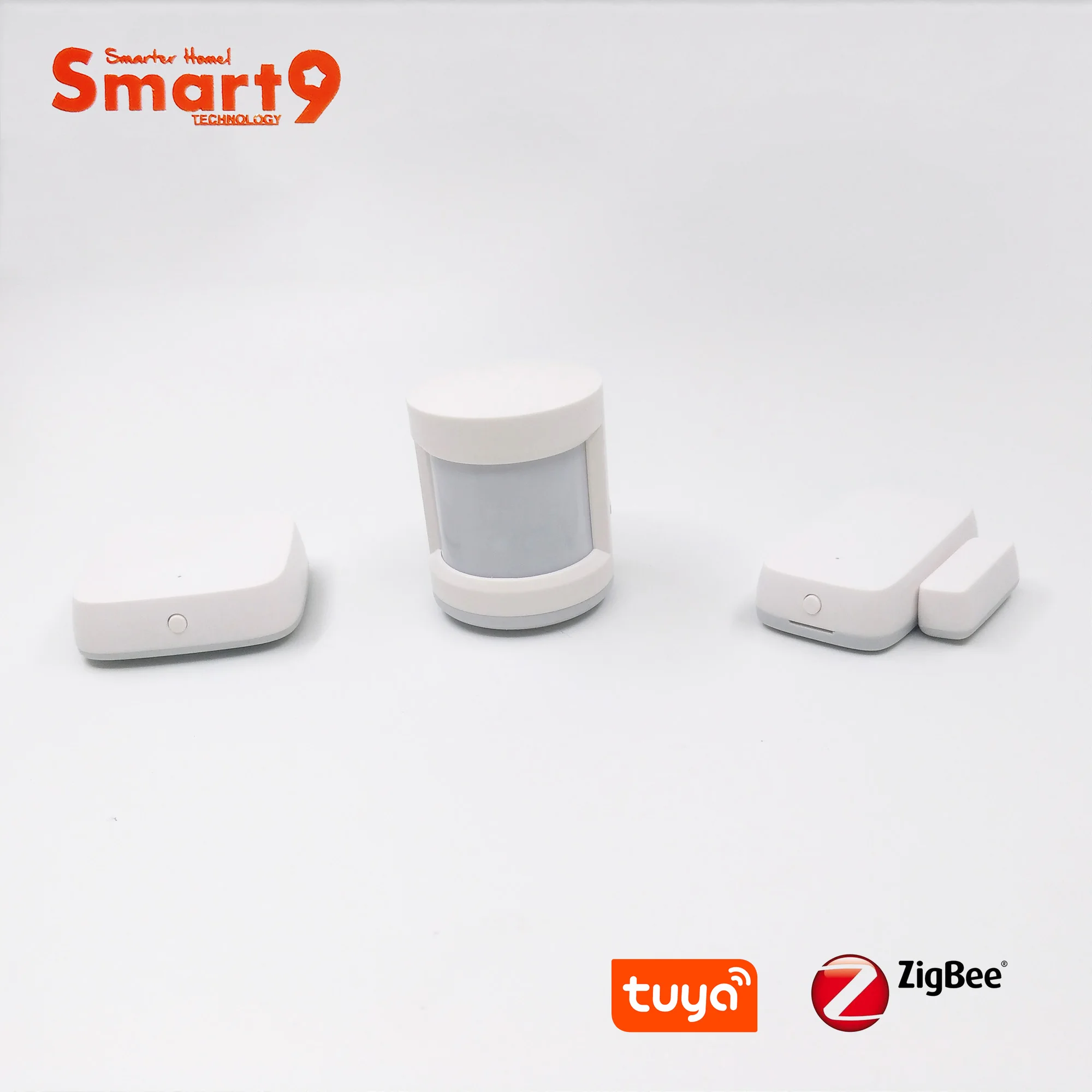 

Smart9 Smarthome DIY Kit A, ZigBee PIR + Door + Temperature Sensor working with TuYa ZigBee Hub Smart Life App Powered by TuYa