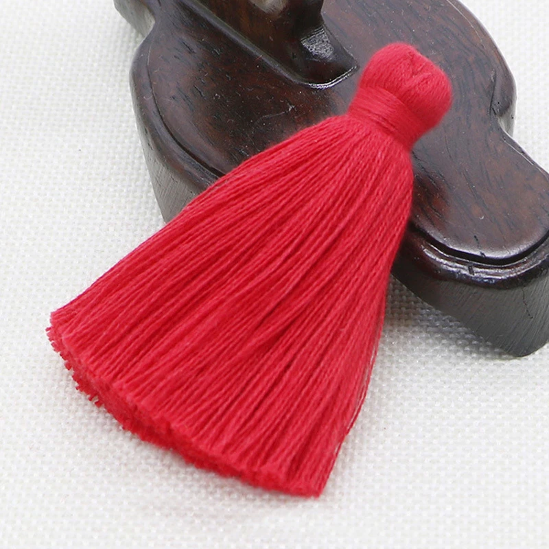 10-30Pcs 6cm Small Fat Pure Cotton Tassel Fringe Home Curtain Garment Bag Decorative Accessories Handmade DIY Crafts Tassel Trim