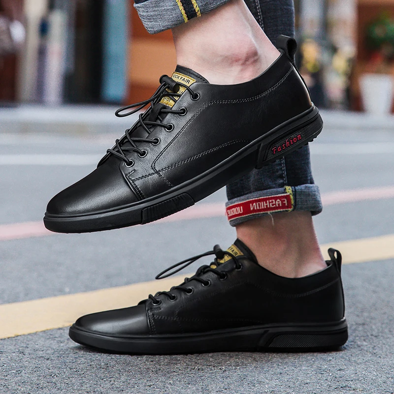 

Men's trendy casual shoes all-match daily wear men's shoes comfortable and breathable outdoor men's shoes black and white