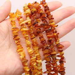 Natural Gem Stone Bead Freeform Russia Amber Beads Gravel Chips Crystal Beads for Jewelry Making DIY Bracelet Necklace Gift 15''