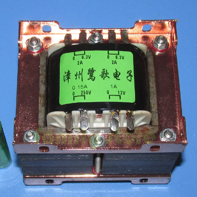 

jimy Multi-purpose 75W power transformer for tube amplifier 250V 0.15A,12V 1A,6.3V2A,6.3V2A,suitable for kinds of tube amplifier