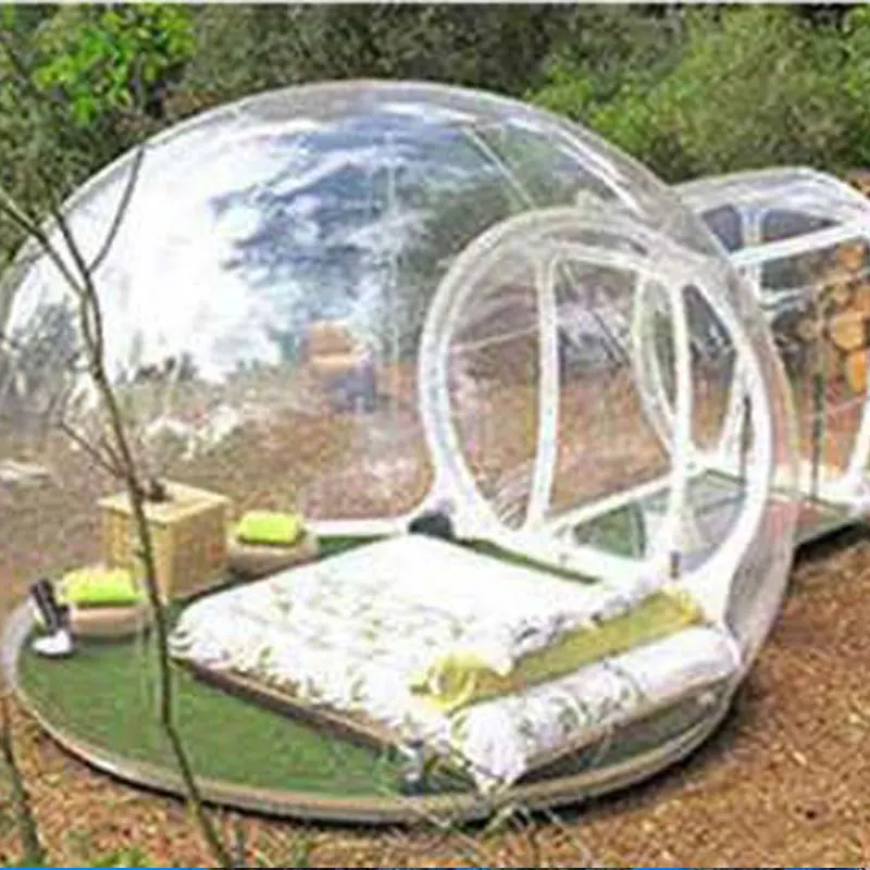 Imagem -05 - Acampamento ao ar Livre Inflável Bolha Tenda Grande Casa Faça Você Mesmo Quintal Acampamento Chuva e à Prova de Vento Cabine Bolha Barraca Transparente