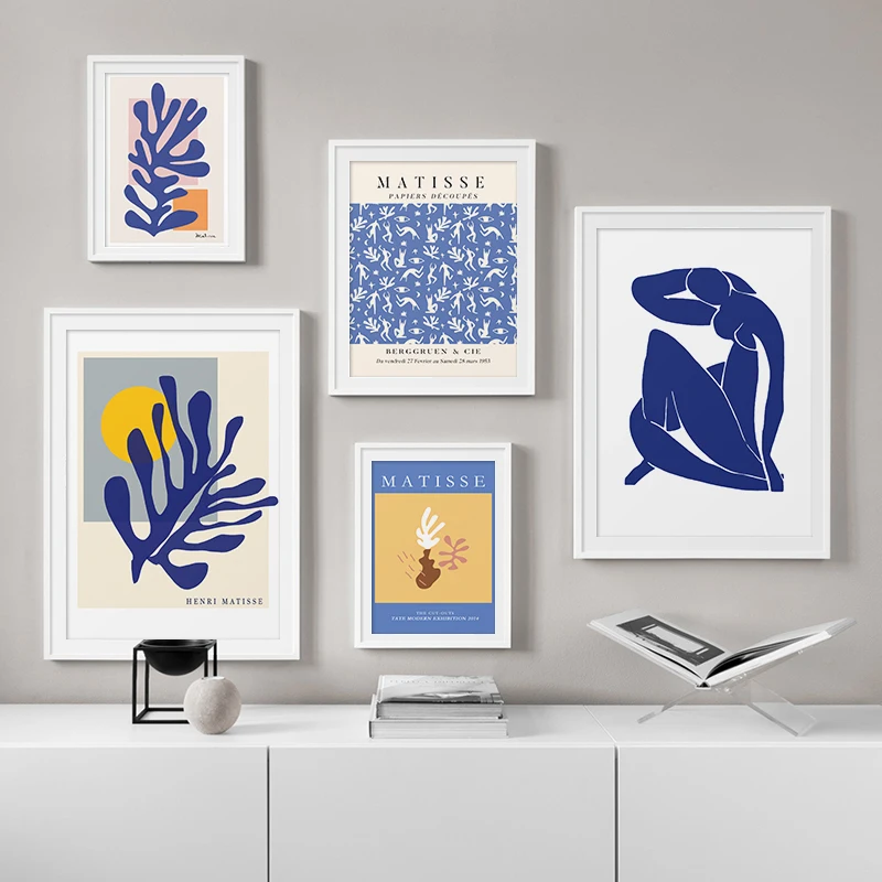 Abstract Home Decoration Canvas Art Painting French Henri Matisse Blue Nude Posters HD Cutout Print Wall Picture For Living Room