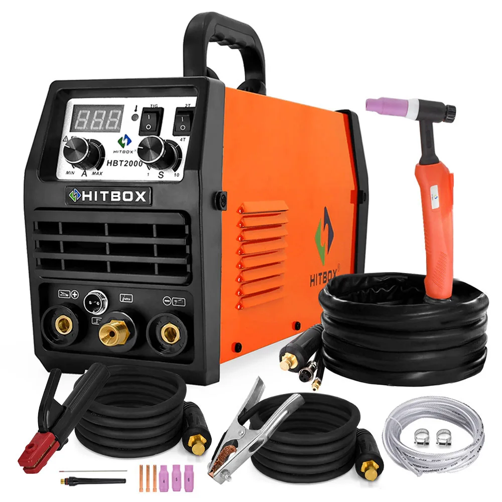 Tig Welder WSE Digital Control Gas Tig Stainless Steel Iron HBT2000 Tig Series Dual Voltage Efficient Gas Tig