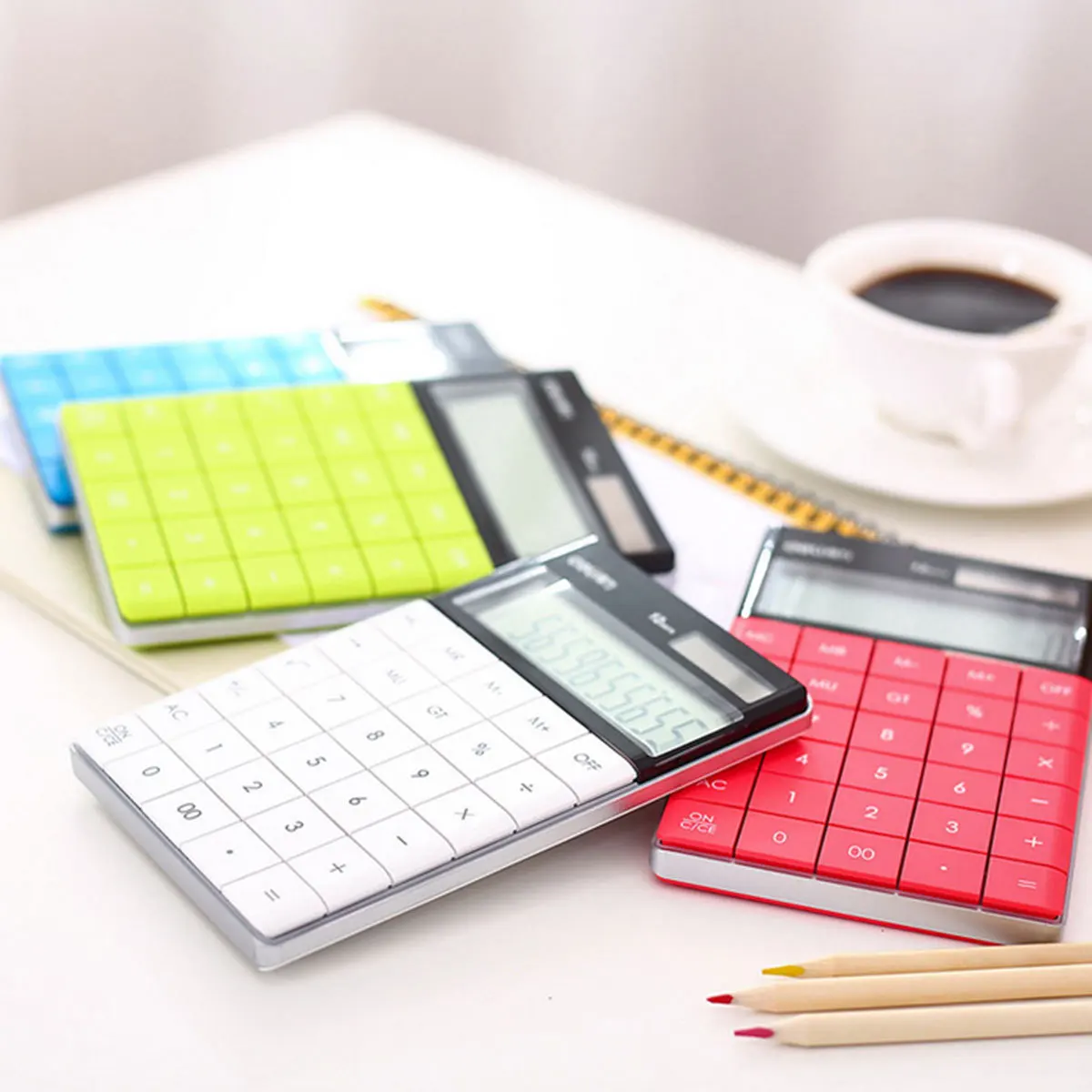 Effectieve 1589 Rekenmachine Grote Knoppen Solar Office Business En Kleurrijke Draagbare Tablet Computer Rekenmachines