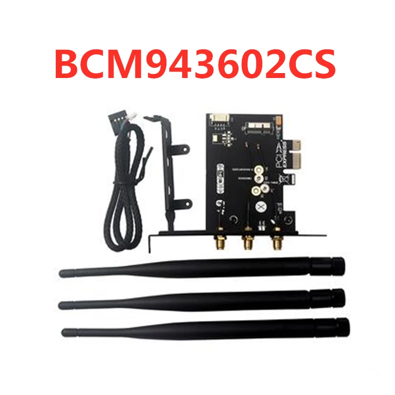 

BCM943602CS 1300Mbps Dual Band 802.11AC Desktop PCI-E Wireless Card PC wifi Adapter Bluetooth 4.1