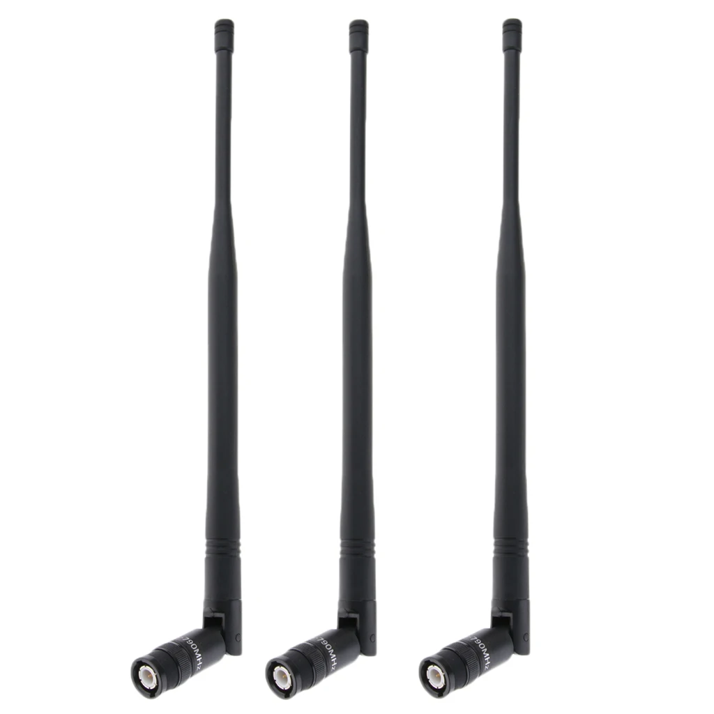 3pcs Durable UHF Wireless Microphone Antenna DIY Black Mic Accessories BNC