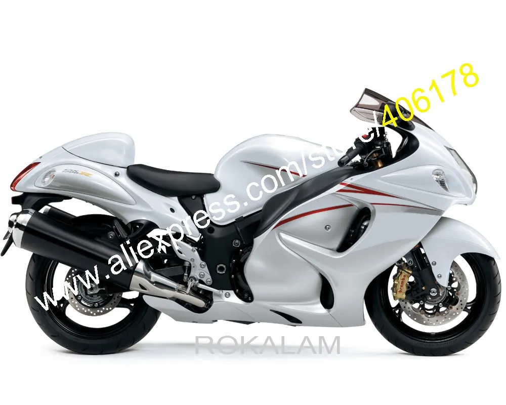 

For Suzuki GSXR1300 2008 2009 2010 2011 2012 2016 Hayabusa GSX-R1300 08-16 White ABS Fairing Kit (Injection Molding)