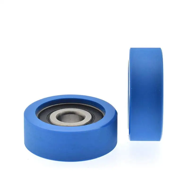 10pcs/50pcs 10*36*13mm silent guide wheel of conveyor belt polyurethane PU 6200 6200RS roller bearing friction pulley 10x36x13