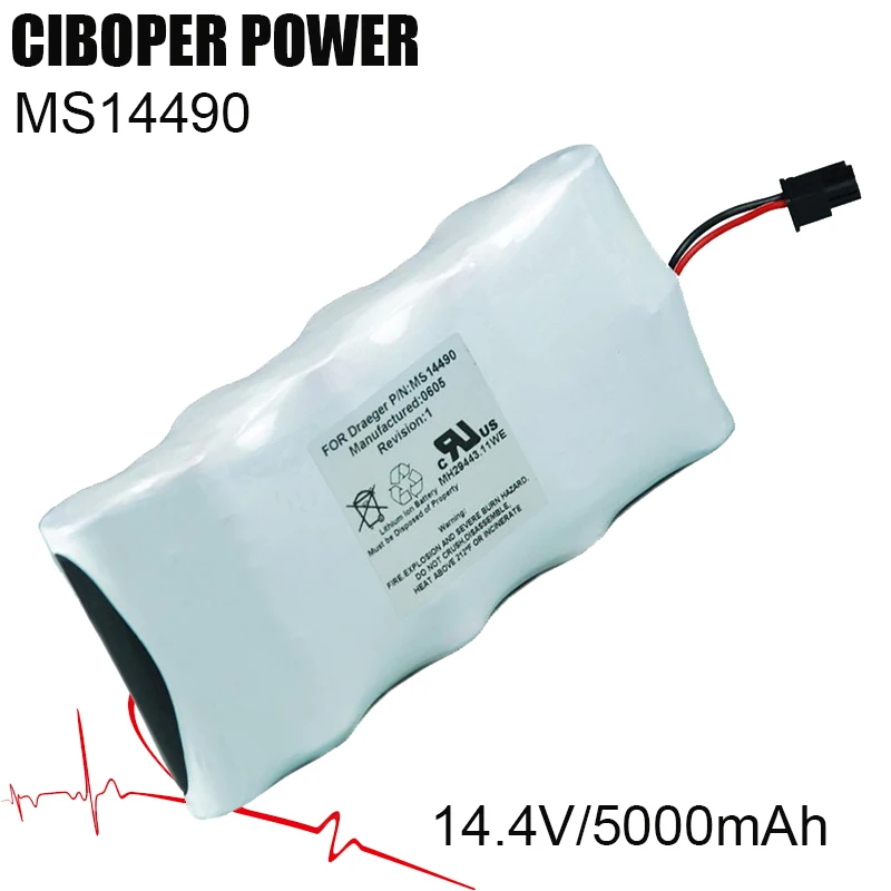 CP Medical Biomedica Battery SC6002XL (MS14490) 14.4V 5000mAh For Replacement of Infintiy Vista MS14490,AS36059,SC6002XL