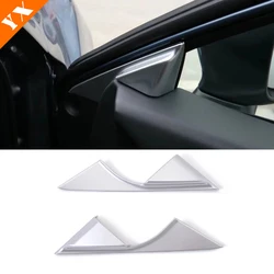 ABS Carbon/silver For Mazda 6 Atenza 2013 2014 2015 2016 2017 accessories Car front door triangle speaker decor sticker cover