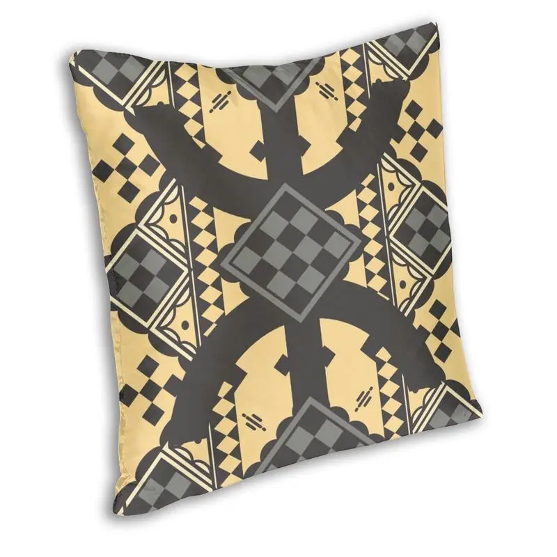 Kabyle Pottery Patterns Cushion Cover Sofa Home Decorative Berber Amazigh Ethnic Square Throw Pillow Cover 45x45