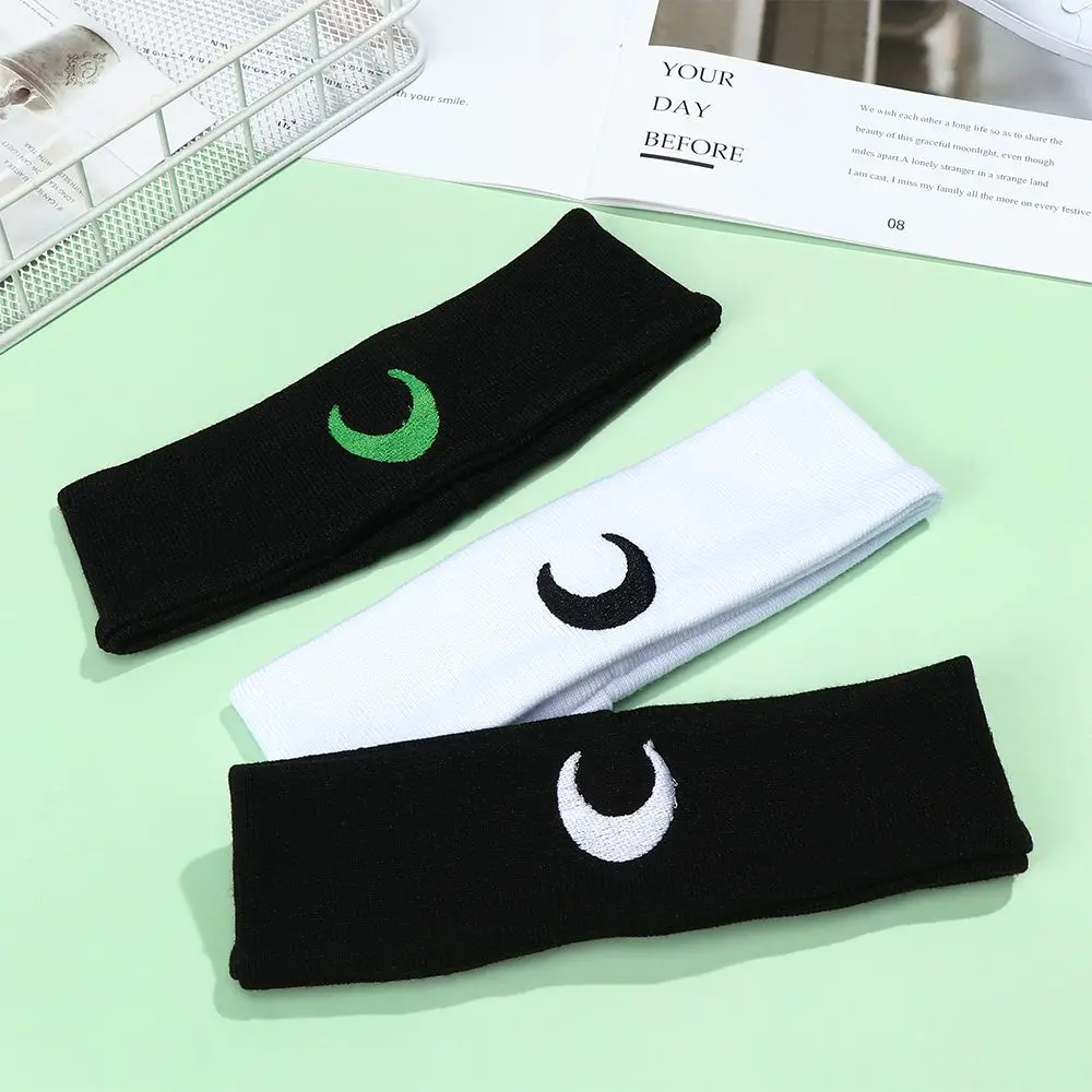 Women Girls Yoga Hairband Moon Soft Elastic Dance Bandana Makeup Headwrap Moon Print Makeup Headwrap