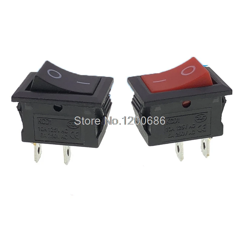 

6A 250V AC 10A 125V 2 Position ON/OFF KCD1 Boat Rocker Switch 21X15