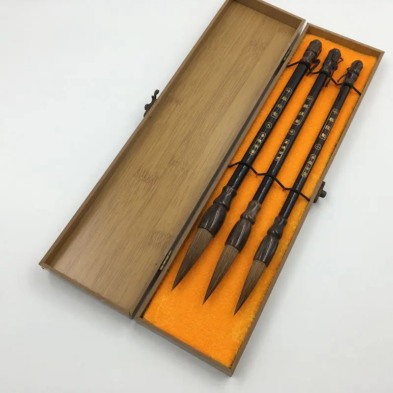 

Calligraphy Pen Set Weasel Hair Calligraphy Writing Brush with Gift Box Chinese Landscape Painting Regular Script Brushes