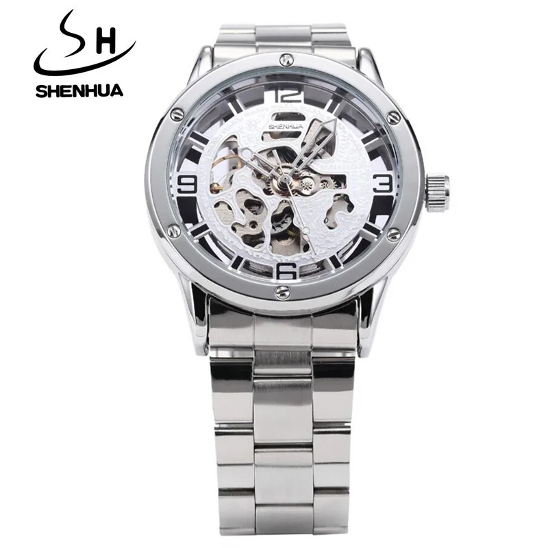 

SHENHUA Fashion Steampunk Skeleton Watches Men Waterproof Shockproof Automatic Mechanical Wrist Watches Men relogio masculino