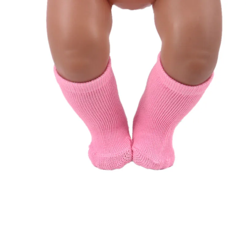 15 Colors Doll Socks For 18 Inch Girl Doll & New Born Baby 43 cm & 35-42 cm Nenuco,Our Generation,Doll Clothes Accessories