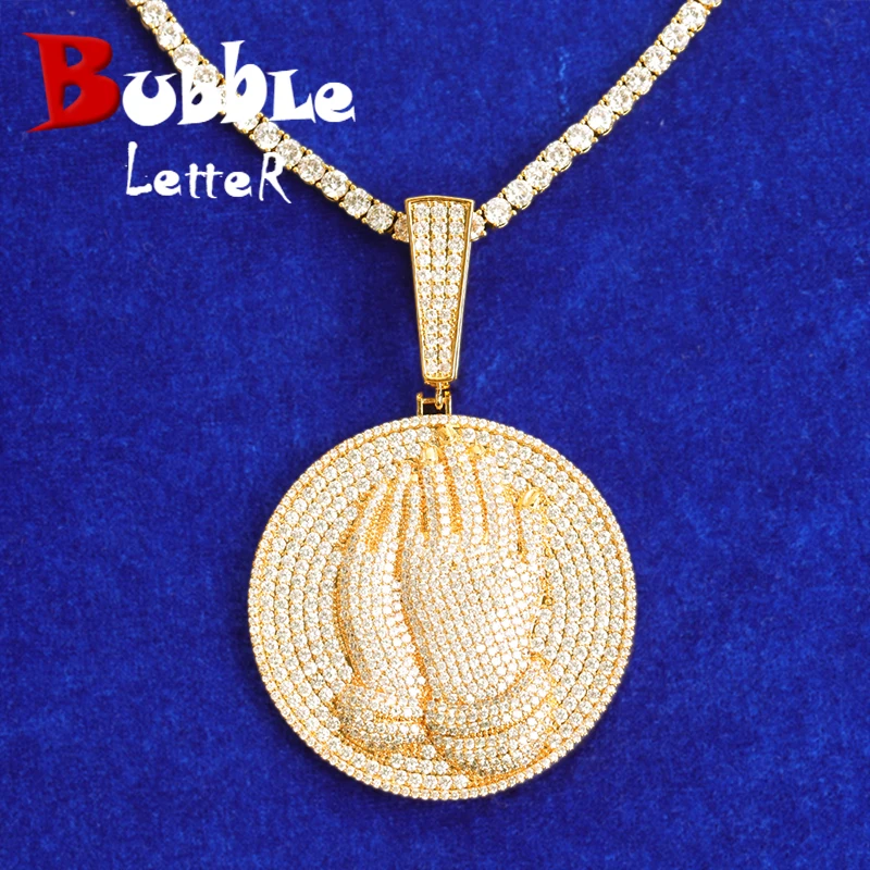 

Hand Circle Pendant Real Gold Plated Hip Hop Jewelry