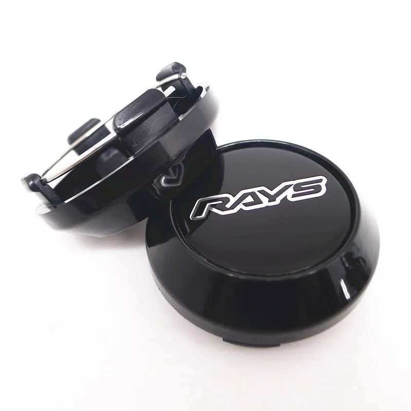 4pcs 64mm Wheel Center Cap Hubs Rays Racing Japan Make Rims Dust-proof Cover Hubcaps Auto Styling Accessories