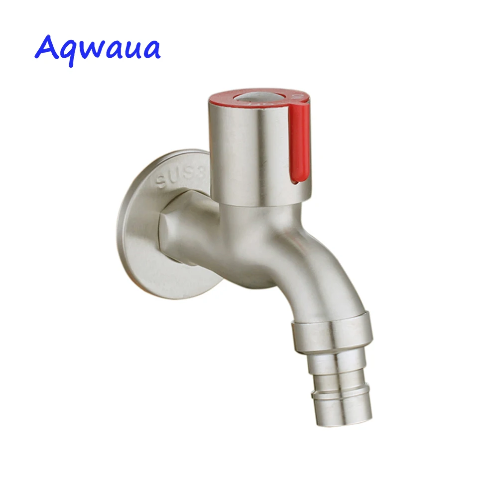 Aqwaua Bibcock SUS304 Stainless Steel Faucet Garden Faucet Angle Valve Water Valve Stop Valve Control Bathroom Accessories