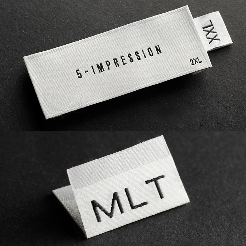 Customized Garment Labels/woven Labels Clothing Embroidered Tags LOGO With Cut Fold Custom Clothing HangTag Children's Clothing view 4