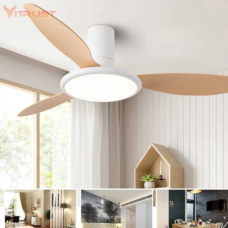 42 Inch Reversible Ceiling Fan with LED Light Kit creative pendant fan lamp with Remote Control