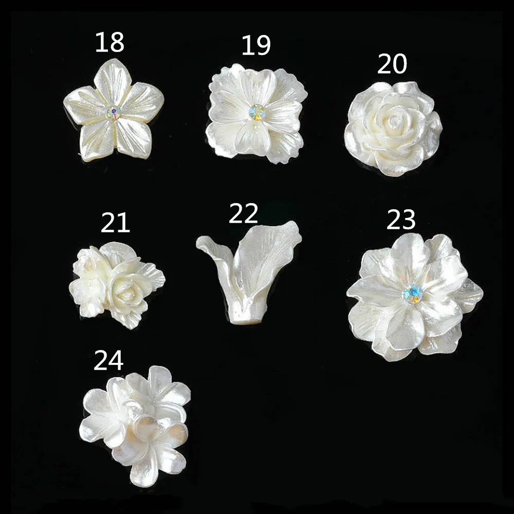 20Pcs/lot White Resin Flower Button DIY Jewelry Accessories Metal Buttons for Decoration Wedding Bag Clothing Decorative Buttons