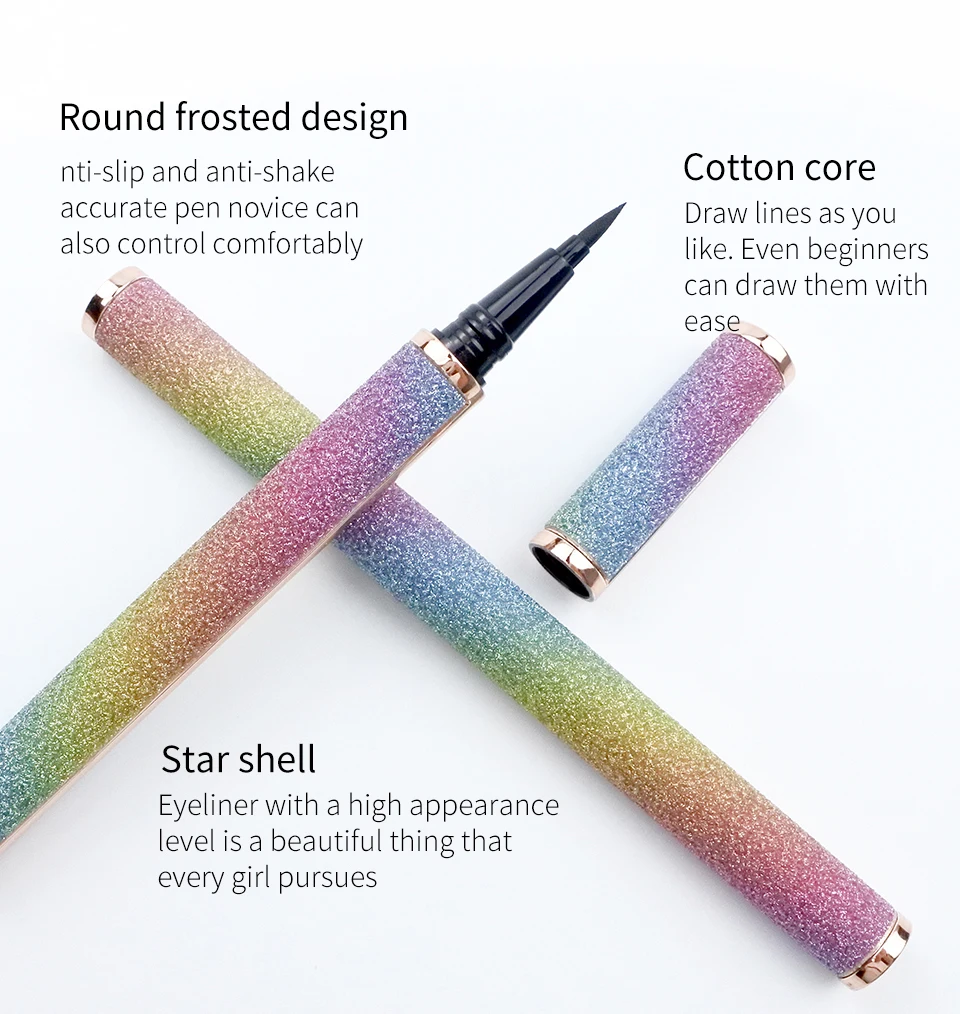 REDSIREN 2-in-1 Wimpernkleber & Eyeliner Wasserfest Langanhaltend Selbstklebender Kleber für Künstliche Wimpern Schwarzer Flüssig-Eyeliner Klebestift – Detail 4