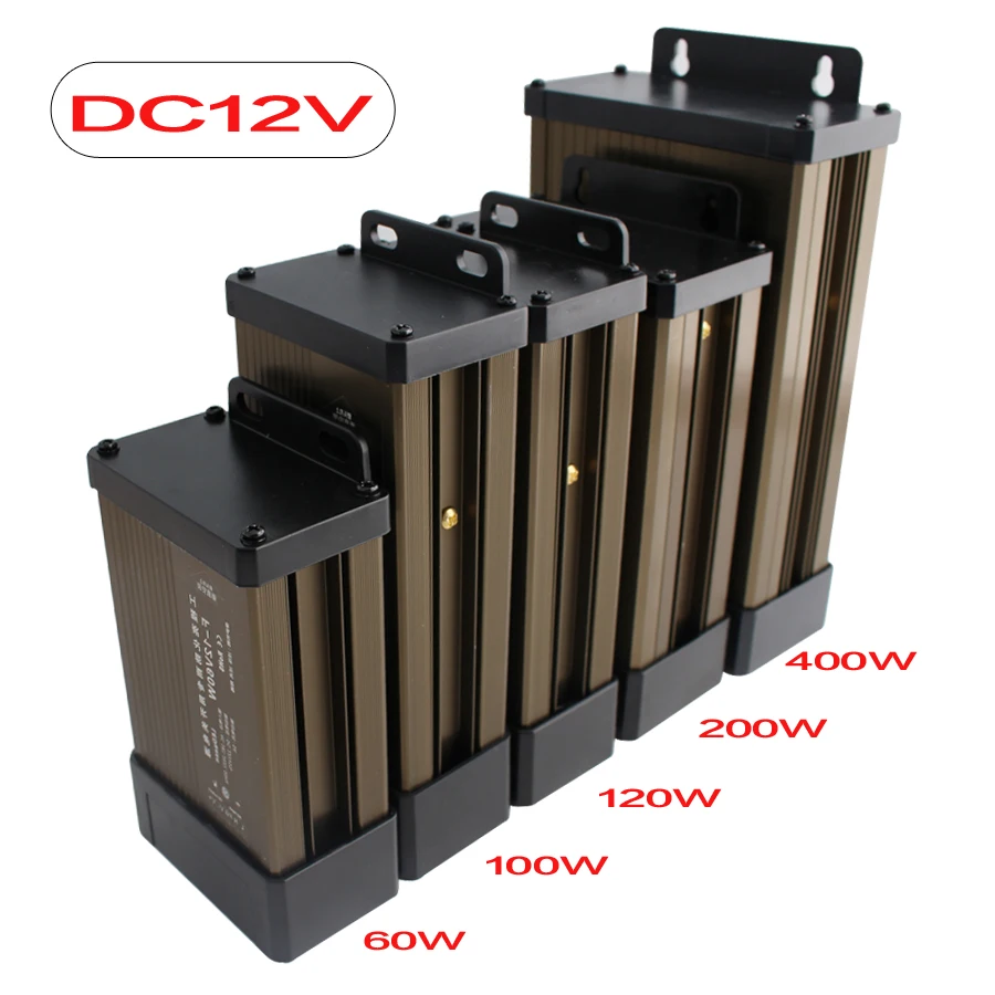 AC DC Transformer Rainproof Outdoor 220V 110V TO 5V 12V 24V AC TO DC LED Driver Power Supply 12 24Volt 5A 8.5A 12.5A 16A 20A 25A