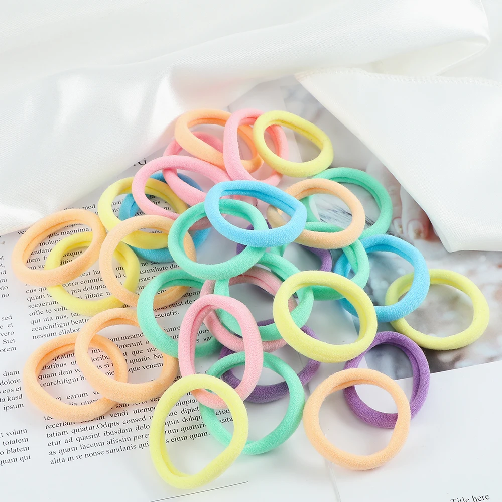 30/50Pcs/Set Women Basic Elastic Hair Bands Scrunchie Ponytail Holder Headband Colorful Rubber Bands Fashion Hair Accessories