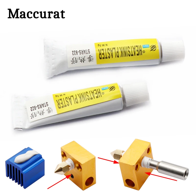 3D Printer Parts MK8 E3D Nozzle Throat Silicone Grease Adhesive Leak Proof，Heatsink Cooling Thermal conductive adhesive Eender3