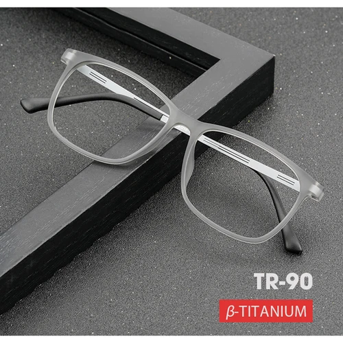 Imagen 2 del producto Montura de gafas de moda para hombres y mujeres UV400 antiarañazos montura completa gafas ópticas gafas graduadas plástico titanio