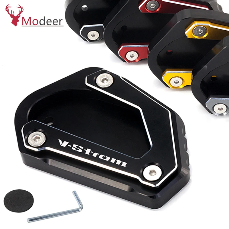 For Suzuki V strom V-STROM 650/XT DL650 Vstrom 2004-2022 2021 Motorbike Sidestand Kickstand Side Stand Enlarge Extension Pads