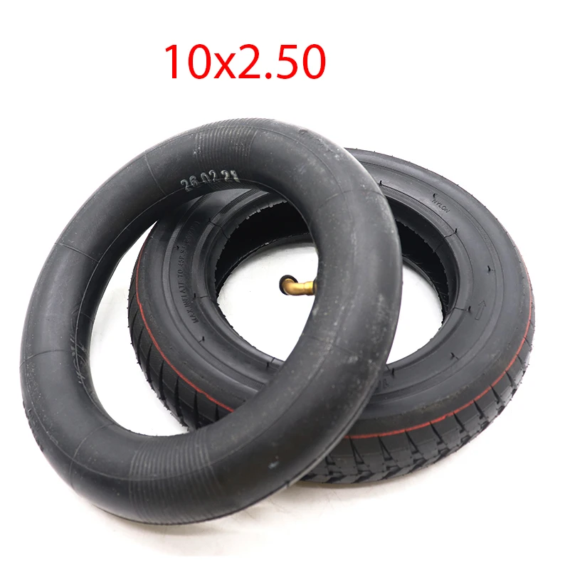 Inner&Outer Tires 10x 2.50 with bent / Straight Valve For Tricycle Bike Schwinn Kids 3 Wheel Stroller scooter 10'