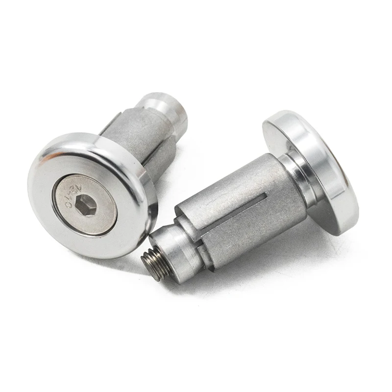 13.5-18mm Retrofit Motorcycle Universal Aluminum Alloy CNC Handlebar Silver Balance Block Bar End Cap With Dia 22mm