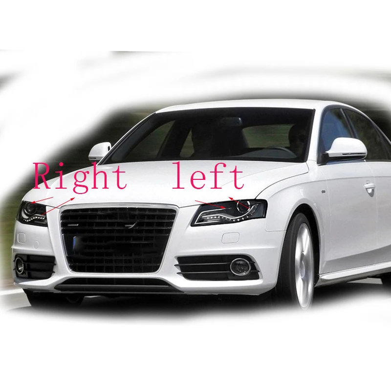 Przednie reflektory reflektory szklana maska pokrywa lampy przezroczysta powłoka lampy maski dla Audi A4 B8 2008-2012 — zdjęcie 7