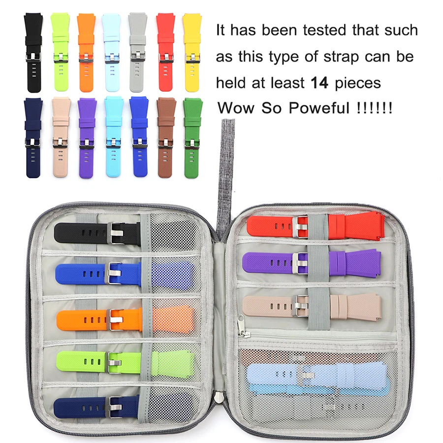 Waterproof Watchband Storage Case Watch Travel Pouch Organizer For Apple Watch band Box Portable Samsung Watch Strap Bag Durable