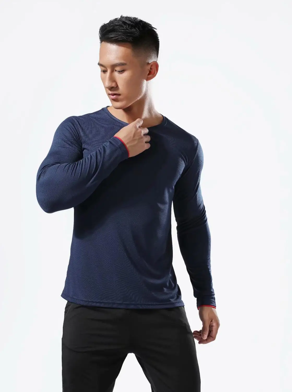 Long Sleeve Sport Shirt Men Fitness T shirt Gym Tshirt Sportswear Dry Fit  Running Quick dry Compression Shirt Workout Sport Top