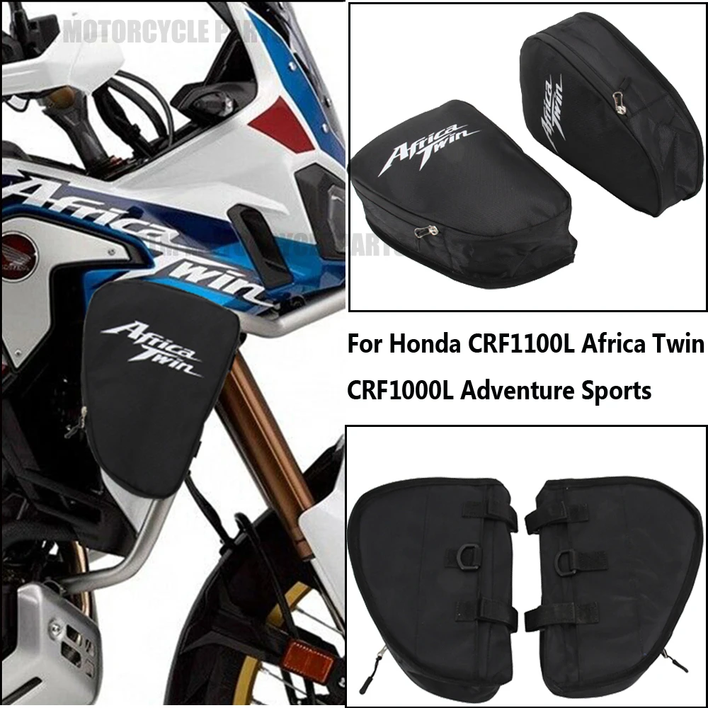 Motorcycle Frame Crash Bar Bags For Honda CRF1100L Africa Twin CRF1000L Adventure Sports Tool Placement Travel bag 2022 2021