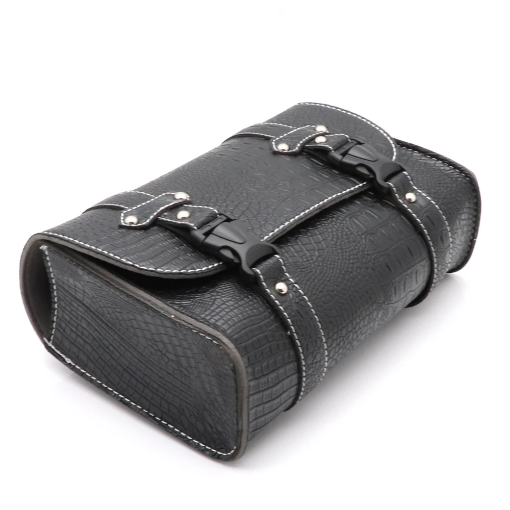 Universal Motorcycle Pannier Bag Leather Saddle bags Tail Bag Luggage Motorbike Side Fashion Crocodile Pattern