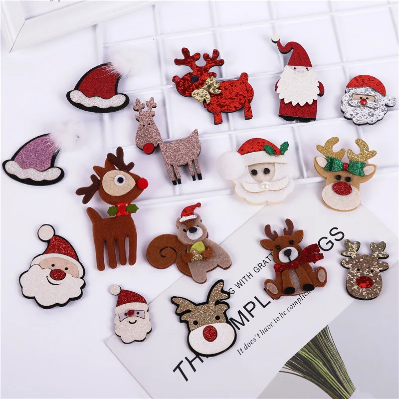 

Santa Claus Elk Female Hair Accessories Accessories DIY Handmade Hairpin Jewelry Shoes Decoration Accessories Women's Accessorie