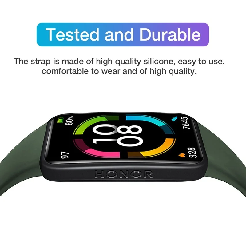 Soft Silicone Sport Band Strap for Huawei Band 6 Smart Wristband Bracelet Replacement Strap for Huawei Watchband 6 Honor Band 6